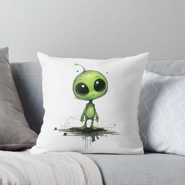 Item preview, Cute Green Alien Cartoon Character designed and sold by Senkov.
