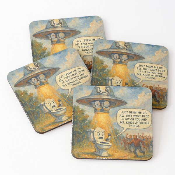 Item preview, Beam Me Up! Hilarious UFO & Toilet Cartoon ??? designed and sold by Rick London Gifts.