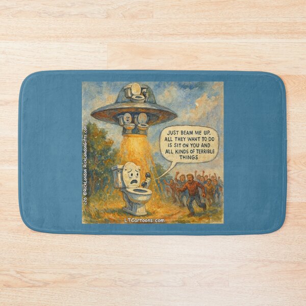 Item preview, Beam Me Up! Hilarious UFO & Toilet Cartoon ??? designed and sold by Rick London Gifts.