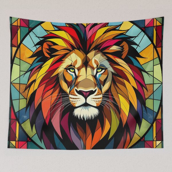 Item preview, Stained Glass Lion designed and sold by ChanceTwoArt.