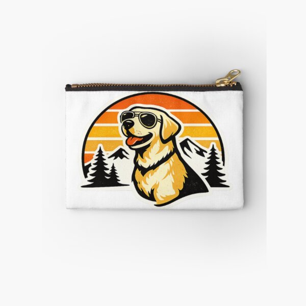 Item preview, Cool Retriever Dad – Sunglasses Mountain Sunset Badge designed and sold by PawPrintCustom.