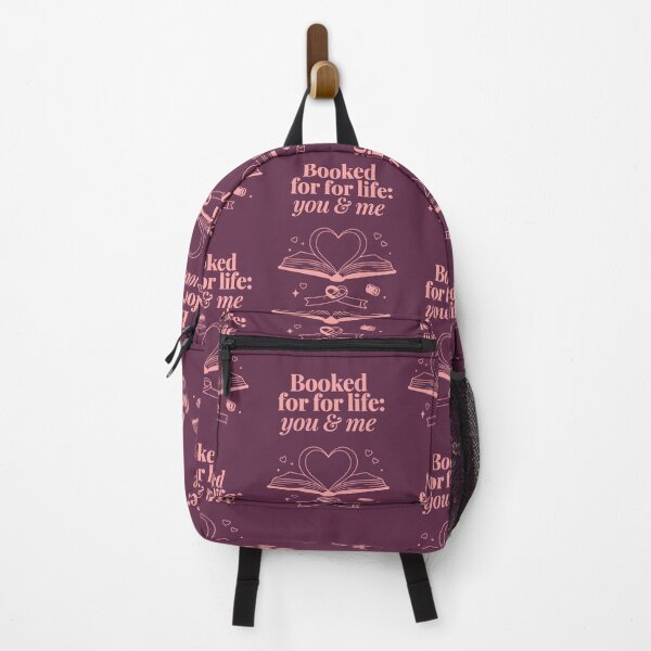 Item preview, Booked for Life: You & Me | Bookish Valentine Couple Quote / pink edition designed and sold by RedStreamStudio.