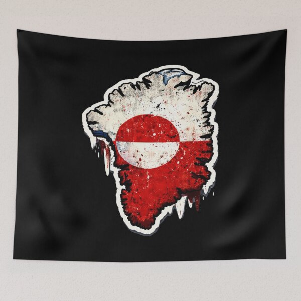 Item preview, Greenland Flag Design Grunge Country Flag Greenland designed and sold by AddlPoolart.