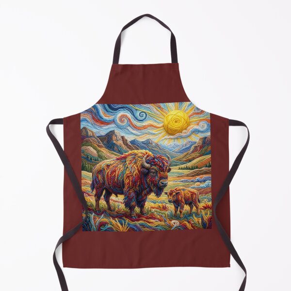 Item preview, Yarn Bison and Calf in Yellowstone Park designed and sold by Tridentulus.