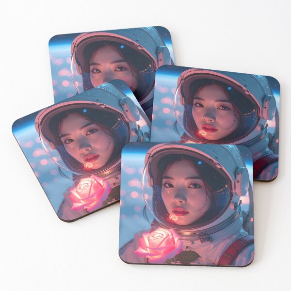Item preview, Poetic female astronaut – Dreamlike futuristic illustration designed and sold by Schoenenwald — Art Japonais, Zen & Nature.