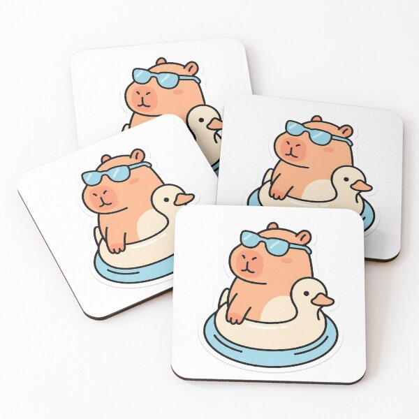 Item preview, Chill Capybara in Duck Floatie designed and sold by Aura Art Studio.