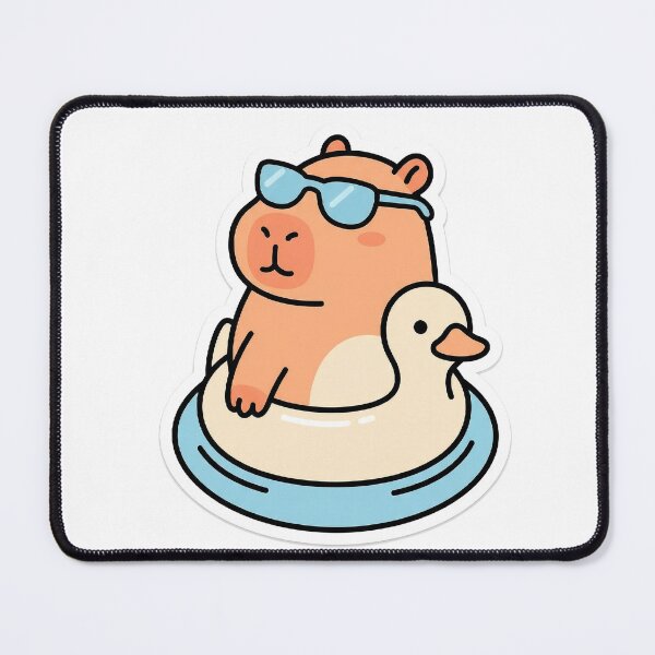 Item preview, Chill Capybara in Duck Floatie designed and sold by Aura Art Studio.