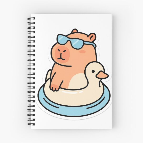 Item preview, Chill Capybara in Duck Floatie designed and sold by Aura Art Studio.