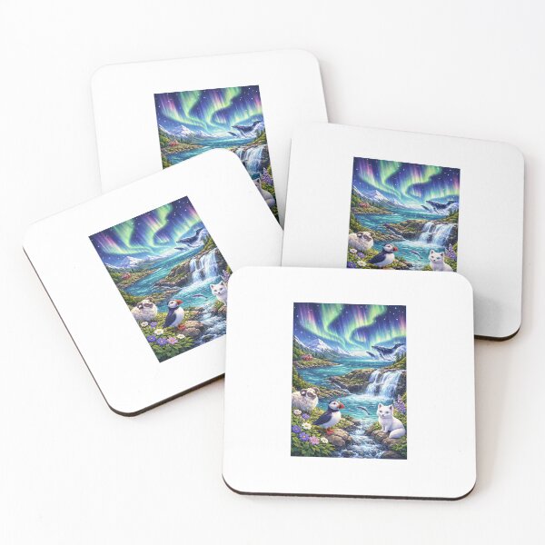 Item preview, Northern Lights Over Icelandic Nature designed and sold by isbjorg.