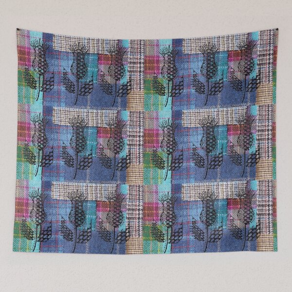 Item preview, Scotland, scottish tartan, thistle, flowers, nature,  designed and sold by NessArtByEwa.