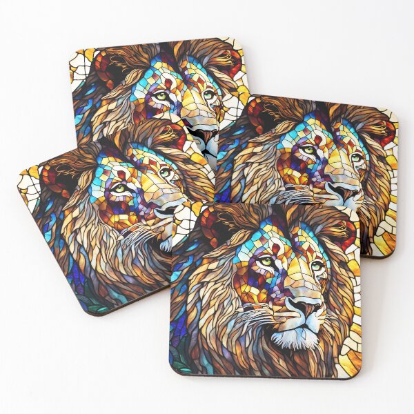 Item preview, Stained Glass Lion designed and sold by ChanceTwoArt.
