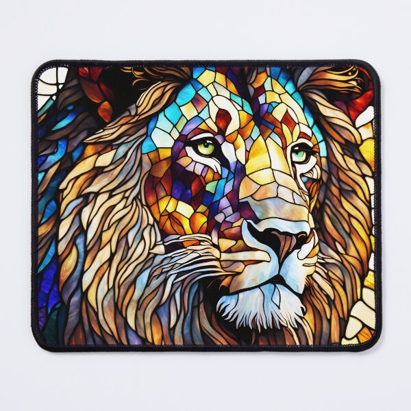 Item preview, Stained Glass Lion designed and sold by ChanceTwoArt.
