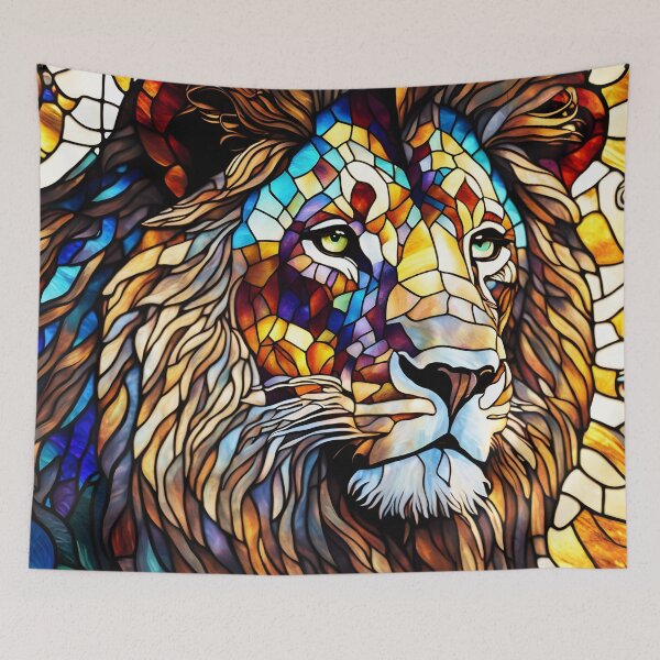 Item preview, Stained Glass Lion designed and sold by ChanceTwoArt.