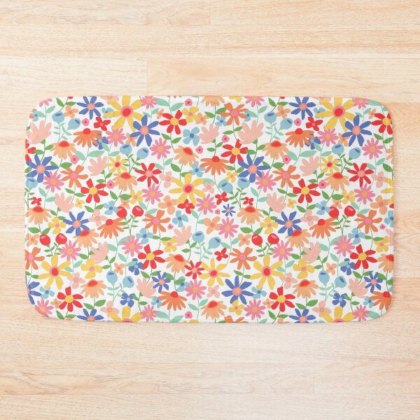 Item preview, Bold summer bright garden floral flowers designed and sold by Nicola-Rowe.