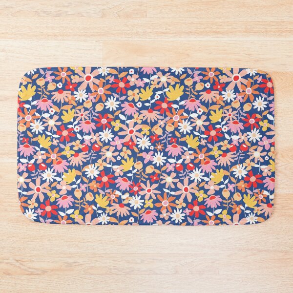 Item preview, Bold summer bright garden folk floral flowers designed and sold by Nicola-Rowe.