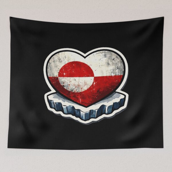 Item preview, Greenland Flag Design Grunge Country Flag Greenland designed and sold by AddlPoolart.