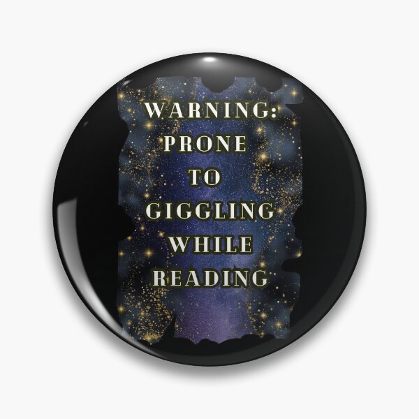 Item preview, Warning Prone to Giggling While Reading Sparkling T-Shirt, Dark Romance Book Lover Funny Tee designed and sold by DarkRomanceMom.