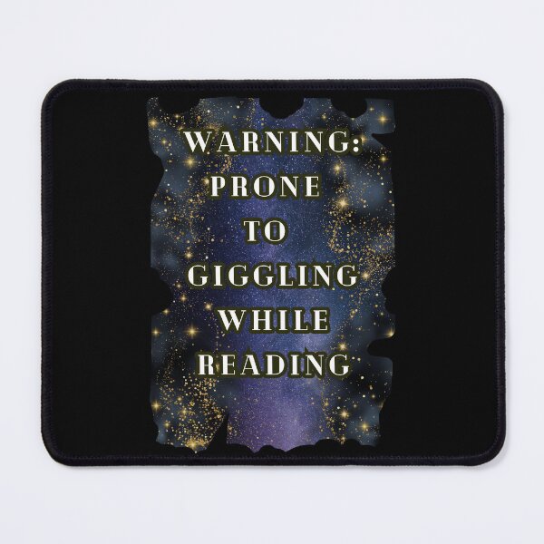 Item preview, Warning Prone to Giggling While Reading Sparkling T-Shirt, Dark Romance Book Lover Funny Tee designed and sold by DarkRomanceMom.