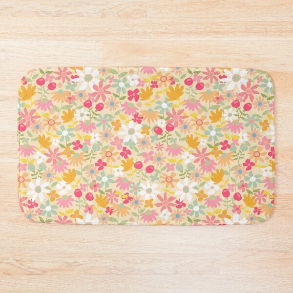 Item preview, Bold summer bright garden folk floral flowers designed and sold by Nicola-Rowe.