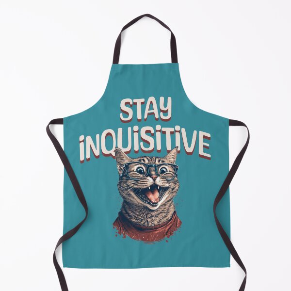 Item preview, Stay Inquisitive Funny Cat designed and sold by Sachie's Studio.