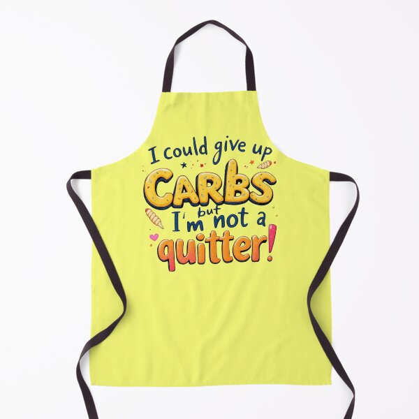 Item preview, Funny I Could Give Up Carbs But Not A Quitter Food Humor designed and sold by SholoStudio.