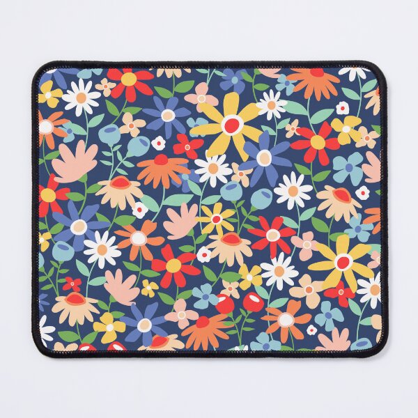 Item preview, Bold summer bright garden folk floral flowers designed and sold by Nicola-Rowe.