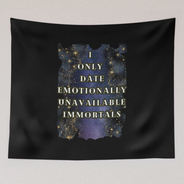 Item preview, I Only Date Emotionally Unavailable Immortals Sparkling T-Shirt, Dark Romance fan designed and sold by DarkRomanceMom.