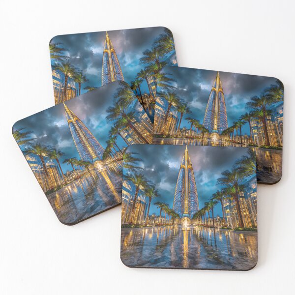Item preview, Stunning Skyline with Palm Trees and Reflections designed and sold by Artessie.