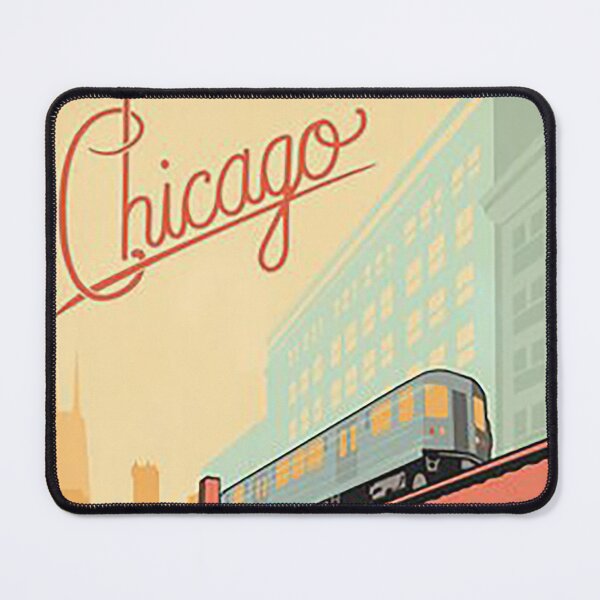 Item preview, vintage Chicago poster, Chicago The L poster, The L Train, Art deco Chicago poster, Elevated Train designed and sold by Nostrathomas66.