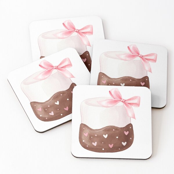Item preview, Watercolor Valentine’s Day Chocolate Dipped Marshmallow with Heart Sprinkles & Bow – Coquette Love Aesthetic designed and sold by DivinePassion.