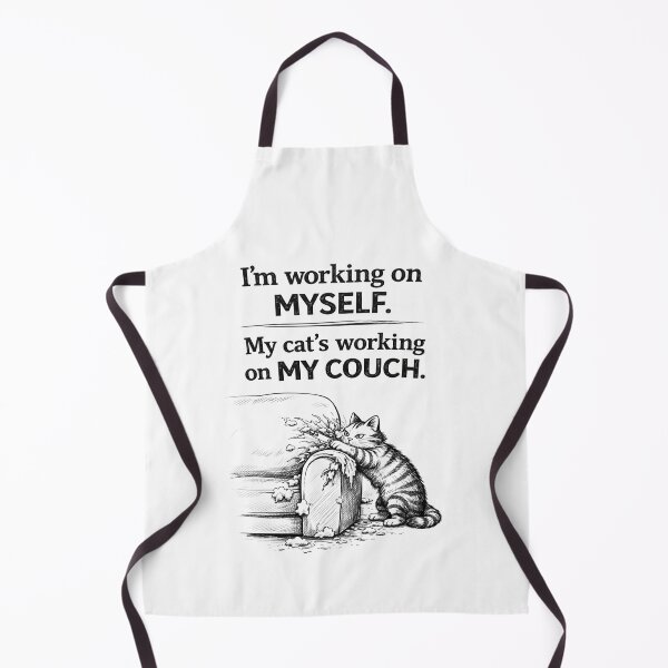 Item preview, I'm working on MYSELF - My cat's working on MY COUCH designed and sold by bebeshoppl.