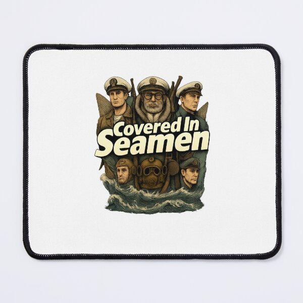 Item preview, Covered In Seamen Shirt Funny Maritime Parody Tee Navy Sailor Diver Fisherman Comic Graphic Weirdcore Ocean Humor T‑Shirt designed and sold by The Bizarre Archive.