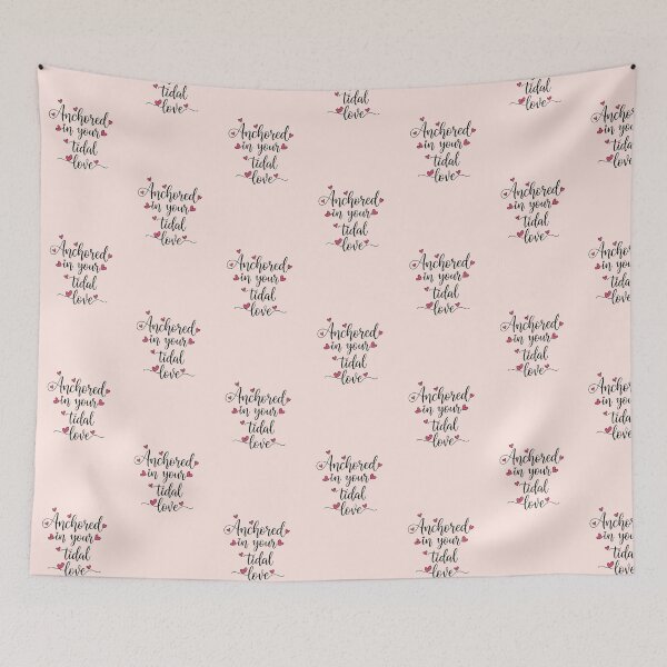 Item preview, Anchored in Your Tidal Love – Coastal Valentine Typography Design designed and sold by Sea Gem.
