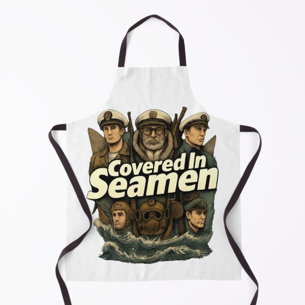 Item preview, Covered In Seamen Shirt Funny Maritime Parody Tee Navy Sailor Diver Fisherman Comic Graphic Weirdcore Ocean Humor T‑Shirt designed and sold by The Bizarre Archive.