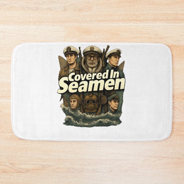 Item preview, Covered In Seamen Shirt Funny Maritime Parody Tee Navy Sailor Diver Fisherman Comic Graphic Weirdcore Ocean Humor T‑Shirt designed and sold by The Bizarre Archive.