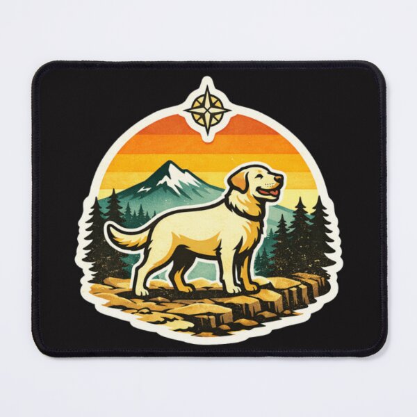 Item preview, Good Boy Retriever – Retro Compass Outdoor Badge designed and sold by PawPrintCustom.