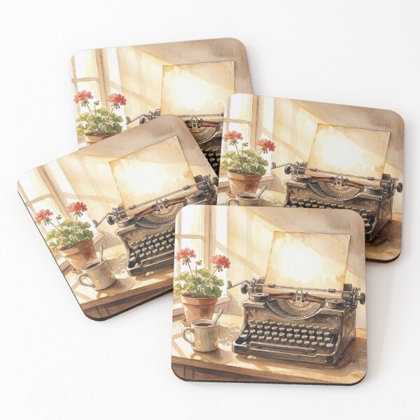 Item preview, Watercolor Typewriter With a Blank Sheet of Paper designed and sold by Maria Dryfhout.