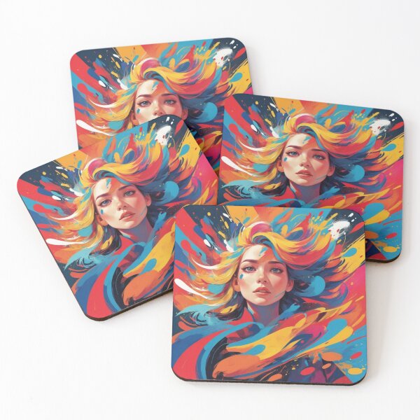 Item preview, Color Unleashed Bold Brushwork in Primary Motion designed and sold by Inkworksbyshery.