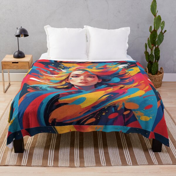 Item preview, Color Unleashed Bold Brushwork in Primary Motion designed and sold by Inkworksbyshery.