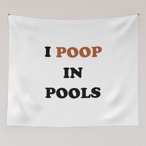 Item preview, I Poop In Pools Shirt Funny Swimming Joke Tee Lifeguard Humor Summer Pool Party Gag Gift Comic Style Bold Graphic T‑Shirt designed and sold by The Bizarre Archive.