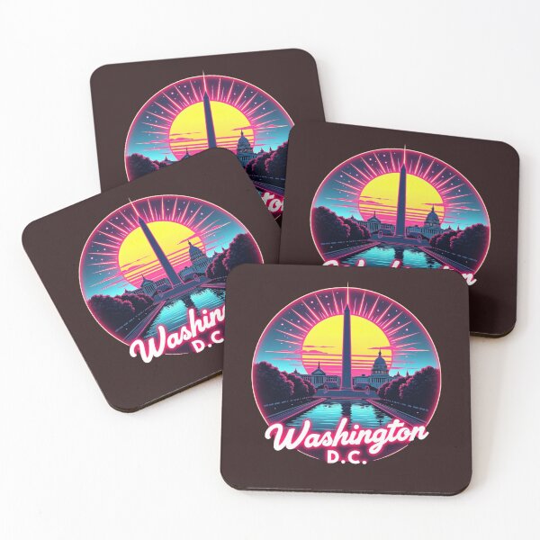 Item preview, Washington D.C. Retro Synthwave City Skyline Art designed and sold by Innova_Creations.