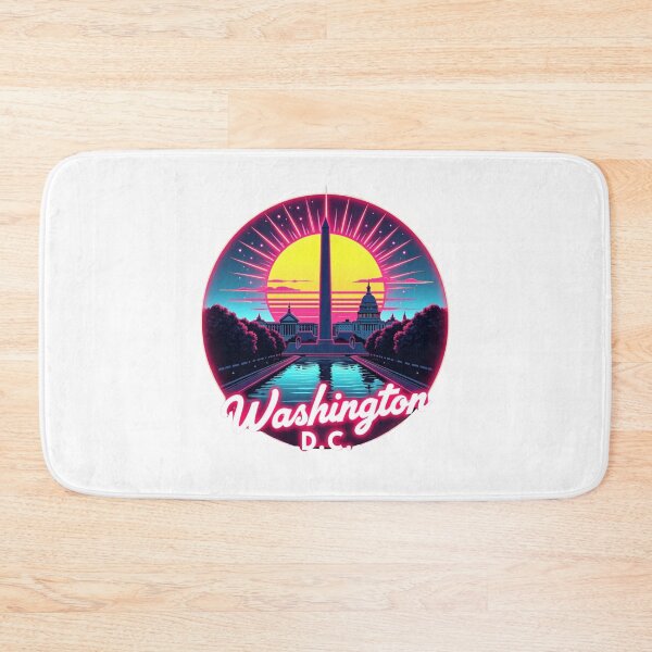 Item preview, Washington D.C. Retro Synthwave City Skyline Art designed and sold by Innova_Creations.