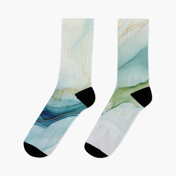 Item preview, D_01_01 Abstract Paintings Soft watercolor green white designed and sold by CrumbBumStudio.