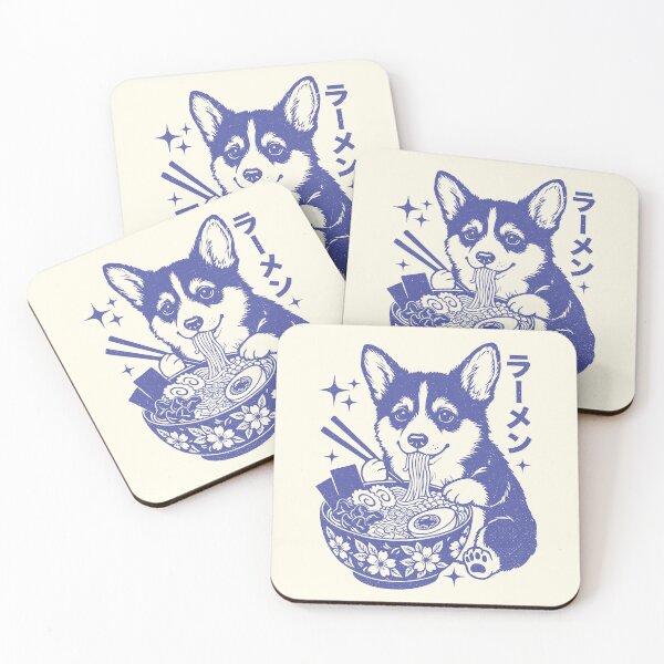 Item preview, Corgi Puppy Ramen Bowl Retro Japanese Noodles designed and sold by Y-Vibes.