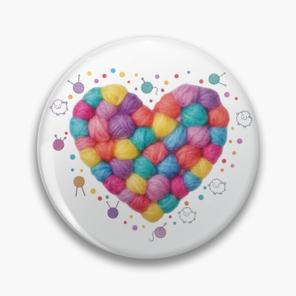 Item preview, Colorful Yarn Heart for Knitting and Crochet Lovers designed and sold by Dariusz.K.