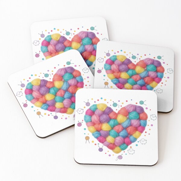 Item preview, Colorful Yarn Heart for Knitting and Crochet Lovers designed and sold by Dariusz.K.