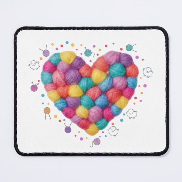 Item preview, Colorful Yarn Heart for Knitting and Crochet Lovers designed and sold by Dariusz.K.