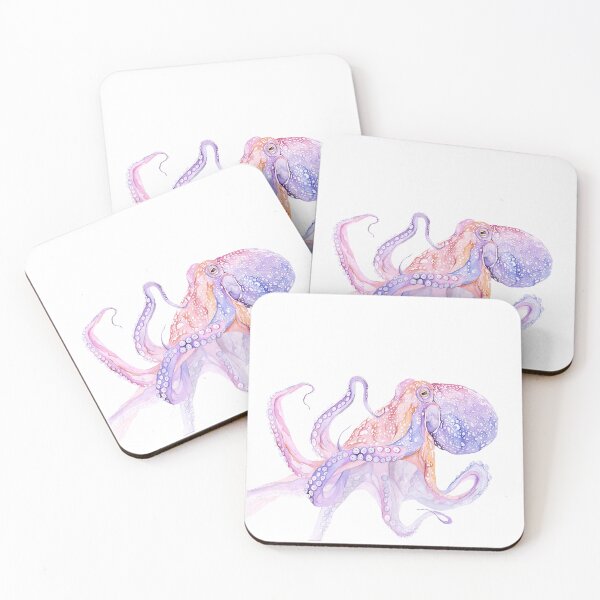 Item preview, Purple Octopus designed and sold by Coastal Watercolors by Laura.