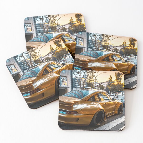 Item preview, RWB Porsche 911 parked behind a Nissan GTR GT3 designed and sold by Minty-Media.