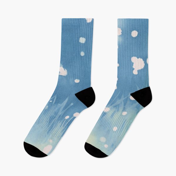 Item preview, Winter Night Blue Aesthetic with Soft Snowfall Dots and Misty Meadow designed and sold by trajeado14.